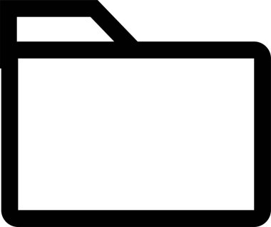 Bilgisayar dizininin basit simgesi, vektör illüstrasyonu