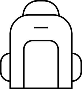 Sırt çantası. Web simgesi vektör illüstrasyonu