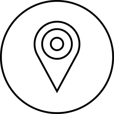 Konum simgesi. Yönlendirme simgesi. Harita Simgesi, Vektör İllüstrasyonu