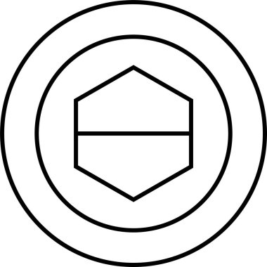 Bir kalkan simgesinin vektör illüstrasyonu