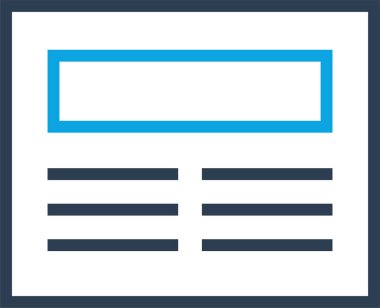 Web arayüzü simgesi, vektör illüstrasyonu