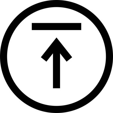 kullanıcı arayüzü yukarı ok simgesi, vektör illüstrasyonu