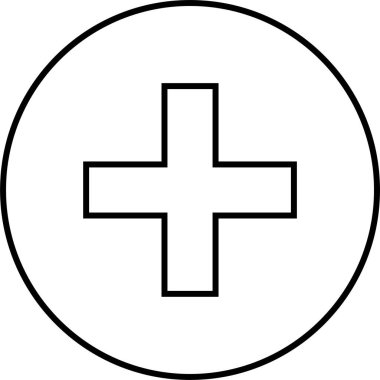 vektör tıbbi simgesi, siyah ve beyaz