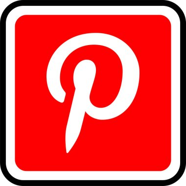pinterest sosyal medya, vektör illüstrasyonu