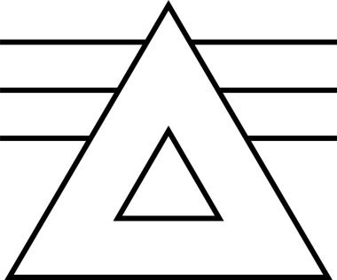 Üçgen. Web simgesi basit illüstrasyon