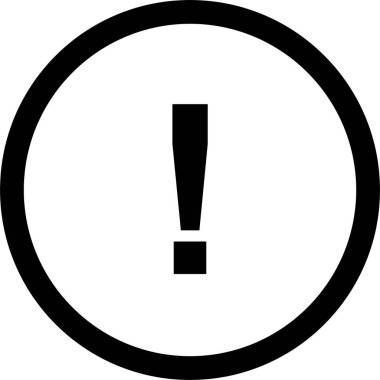 Ünlem işareti. Basit resimleme