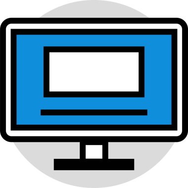 bilgisayar izleme simgesi, vektör illüstrasyonu