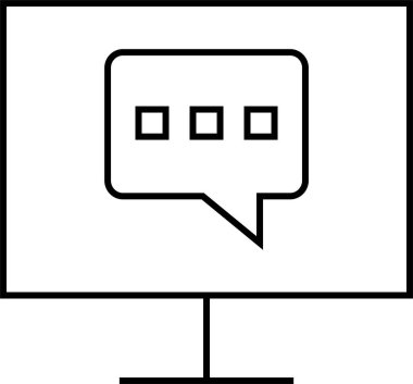 SMS ve Metin konuşma ikonu vektör illüstrasyonu