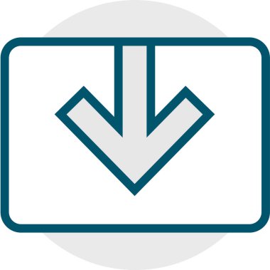 kullanıcı arayüzü indirme ok simgesi, vektör illüstrasyonu