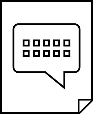 SMS ve Metin konuşma ikonu vektör illüstrasyonu