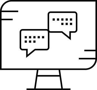 SMS ve Metin konuşma ikonu vektör illüstrasyonu