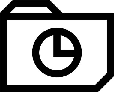 Basit rapor simgesi vektör illüstrasyonu