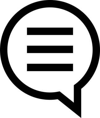 konuşma kabarcığı vektör çizimi