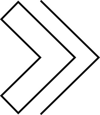 Basit ok simgesi, vektör illüstrasyonu