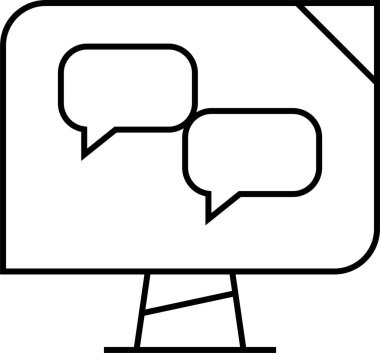 SMS ve Metin konuşma ikonu vektör illüstrasyonu