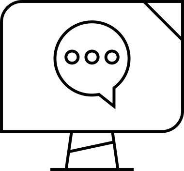 SMS ve Metin konuşma ikonu vektör illüstrasyonu