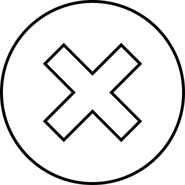 İptal et. Web simgesi basit illüstrasyon