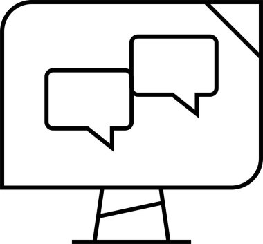 SMS ve Metin konuşma ikonu vektör illüstrasyonu