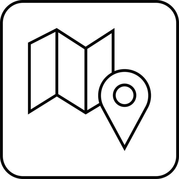 Locatie Icoon Navigatie Icoon Kaartpictogram Vectorafbeelding — Stockvector