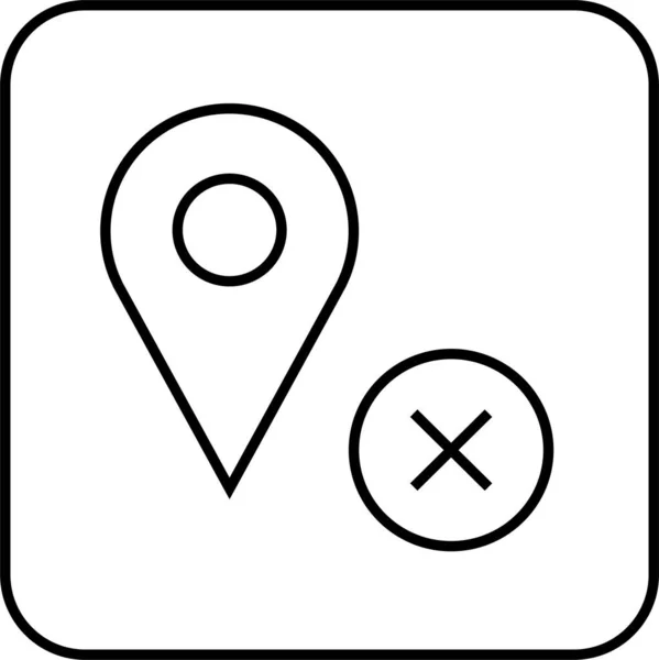 Ícone Localização Ícone Navegação Mapa Ícone Ilustração Vetor —  Vetores de Stock