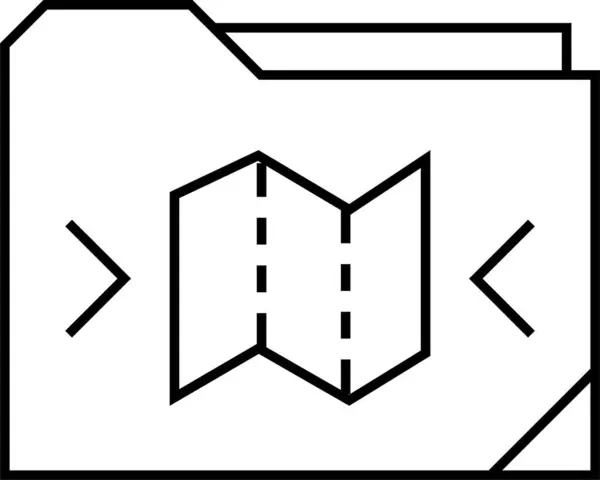 Illustration Vectorielle Icône Dossier — Image vectorielle