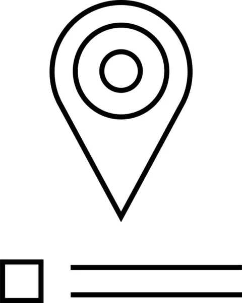 Locatie Icoon Navigatie Icoon Kaartpictogram Vectorafbeelding — Stockvector