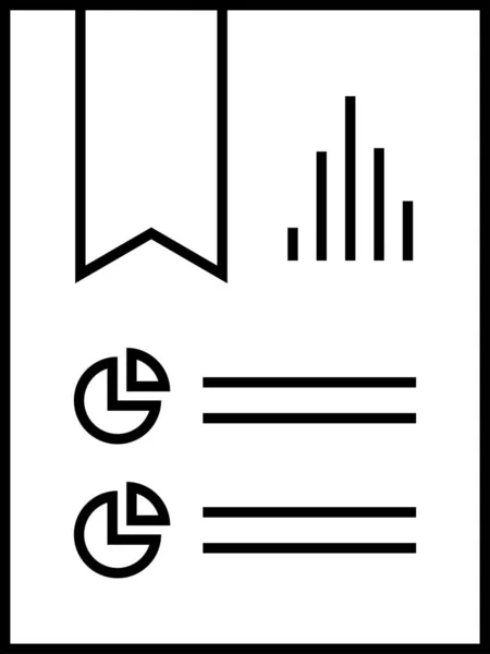 Informe Icono Vector Ilustración — Archivo Imágenes Vectoriales