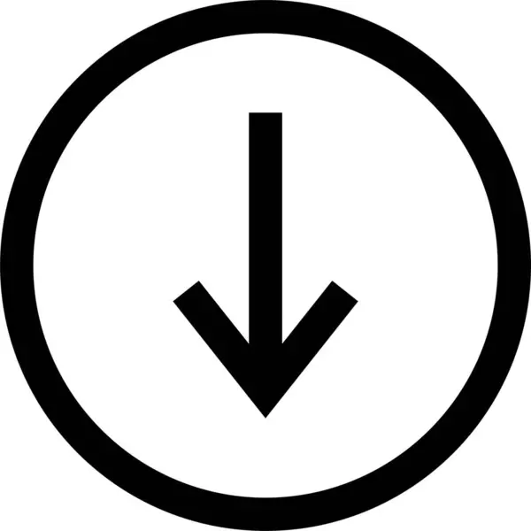 Interfaz Usuario Descargar Icono Flecha Vector Ilustración — Vector de stock