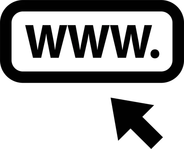 Www Icono Del Concepto Del Sitio Web Ilustración Del Vector — Vector de stock