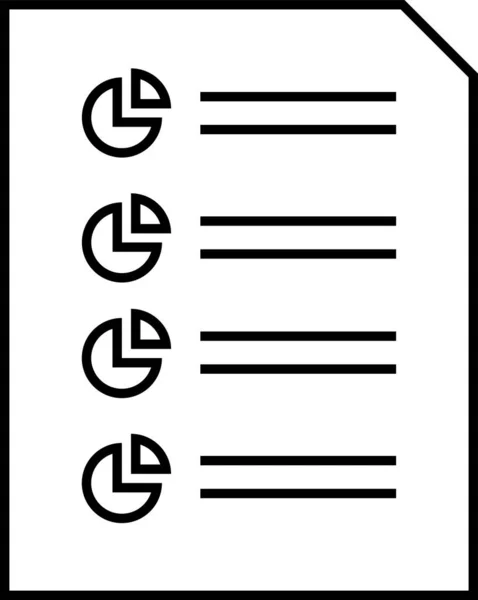 Informe Icono Vector Ilustración — Archivo Imágenes Vectoriales