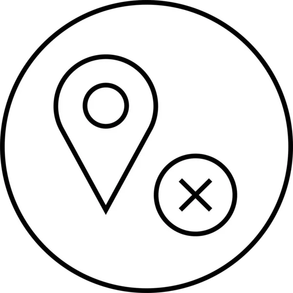 Locatie Icoon Navigatie Icoon Kaartpictogram Vectorafbeelding — Stockvector