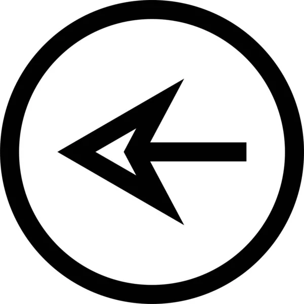 Interfaz Usuario Icono Flecha Izquierda Ilustración Vectorial — Vector de stock