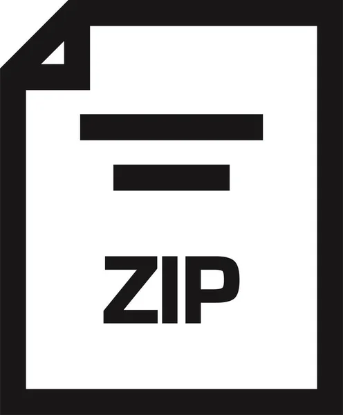 Zipファイルのアイコンベクトル図 — ストックベクタ