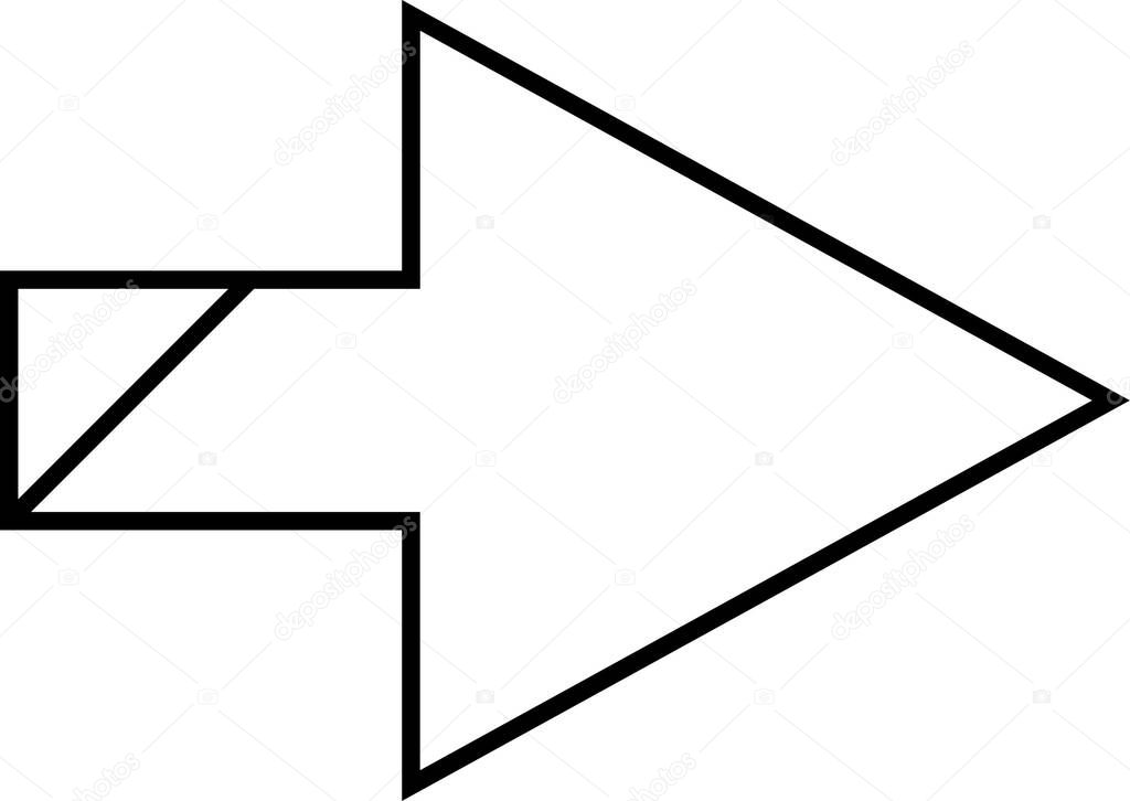 user interface arrow icon, vector illustration