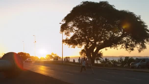 Время в Порту-Алегри, Бразилия — стоковое видео