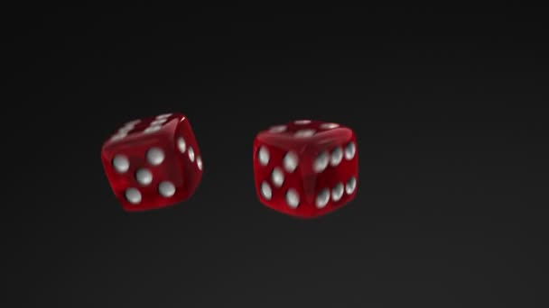 Dice Roll 1 and 4 — Stock Video