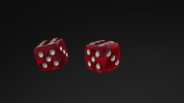 Dice Roll 1 and 6 — Stock Video