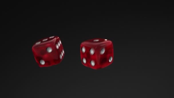 Dice Roll 4 and 1 — Stock Video