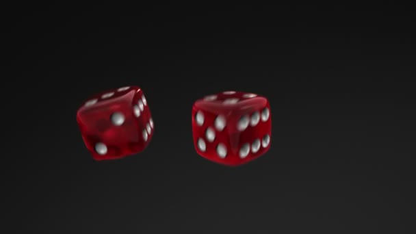 Dice Roll 4 and 4 — Stock Video