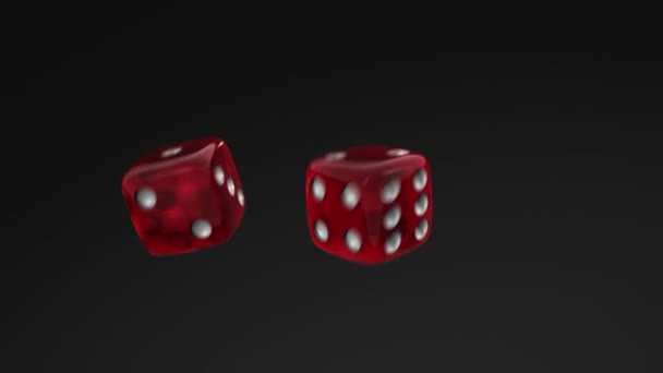 Dice Roll 6 and 2 — Stock Video
