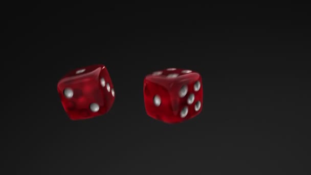 Dice Roll 6 and 4 — Stock Video