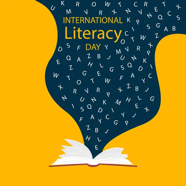 Írás Olvasás Nemzetközi Napja Szeptember Olvasás Képzelet Koncepció Oktatási Ünnep Vektor Grafikák