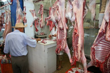 Arap eski kasabasının yerel pazarı