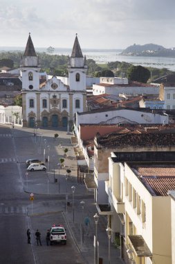 Otantik mimarisi olan şehir caddesi manzarası, seyahat çekimi