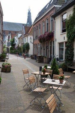 Weesp şehrinin gündüz manzarası, Hollanda