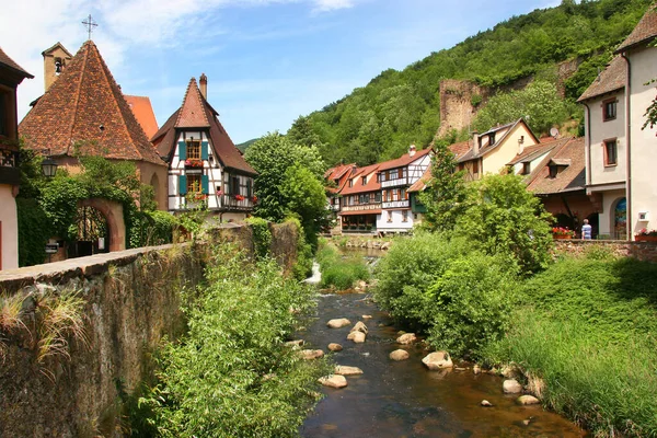 Domy Małej Wioski Niemczech — Zdjęcie stockowe
