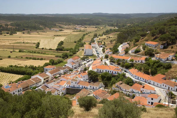 Vista Desde Cima Montaña Sobre Una Típica Ciudad Portuguesa — Foto de Stock