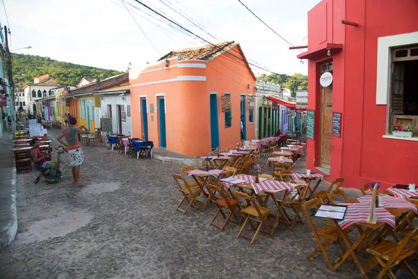 Ciudad Tropical Escena Callejera Con Gente — Foto de Stock