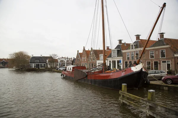 Vista Panorâmica Bela Aldeia Makkum — Fotografia de Stock