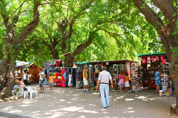 Şehirdeki Geleneksel Sokak Pazarı — Stok fotoğraf